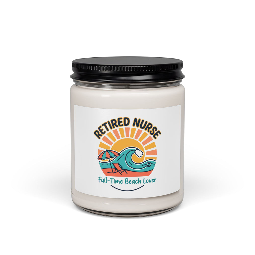 Retired Nurse Beach Life Candle | Soy Scented Jar, Retirement