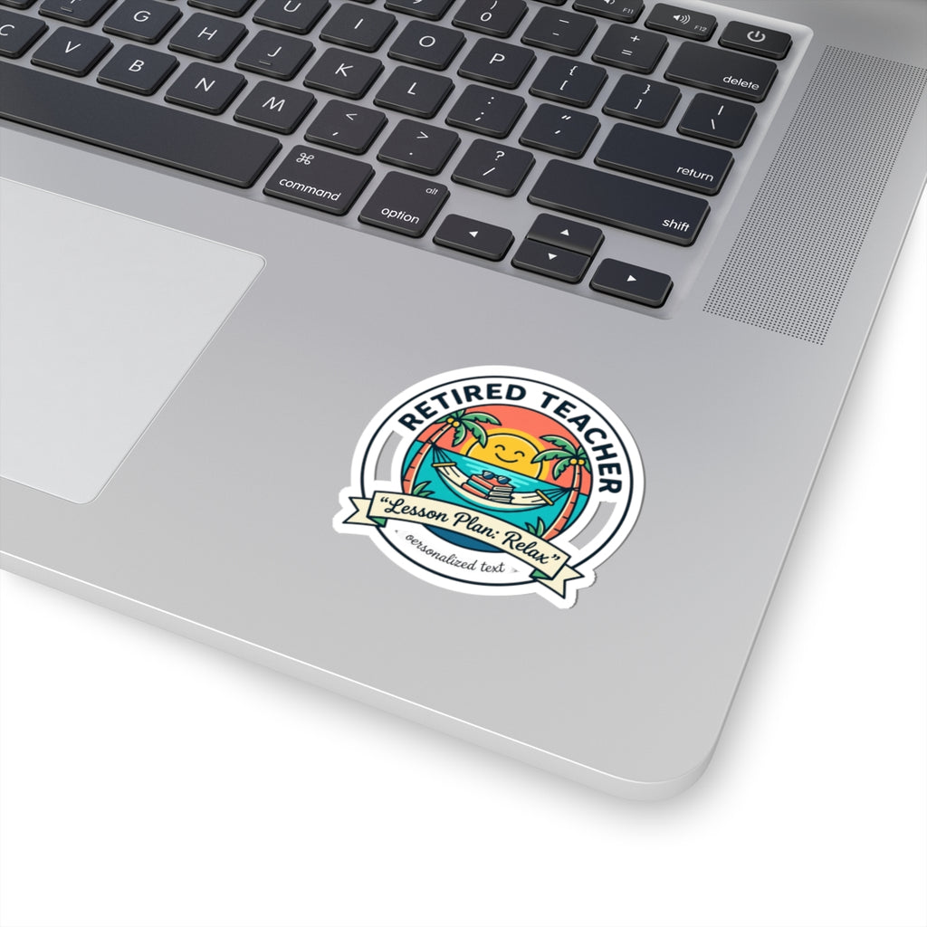 Retired Teacher Sticker | Retirement, Beach Life, Personalized Year