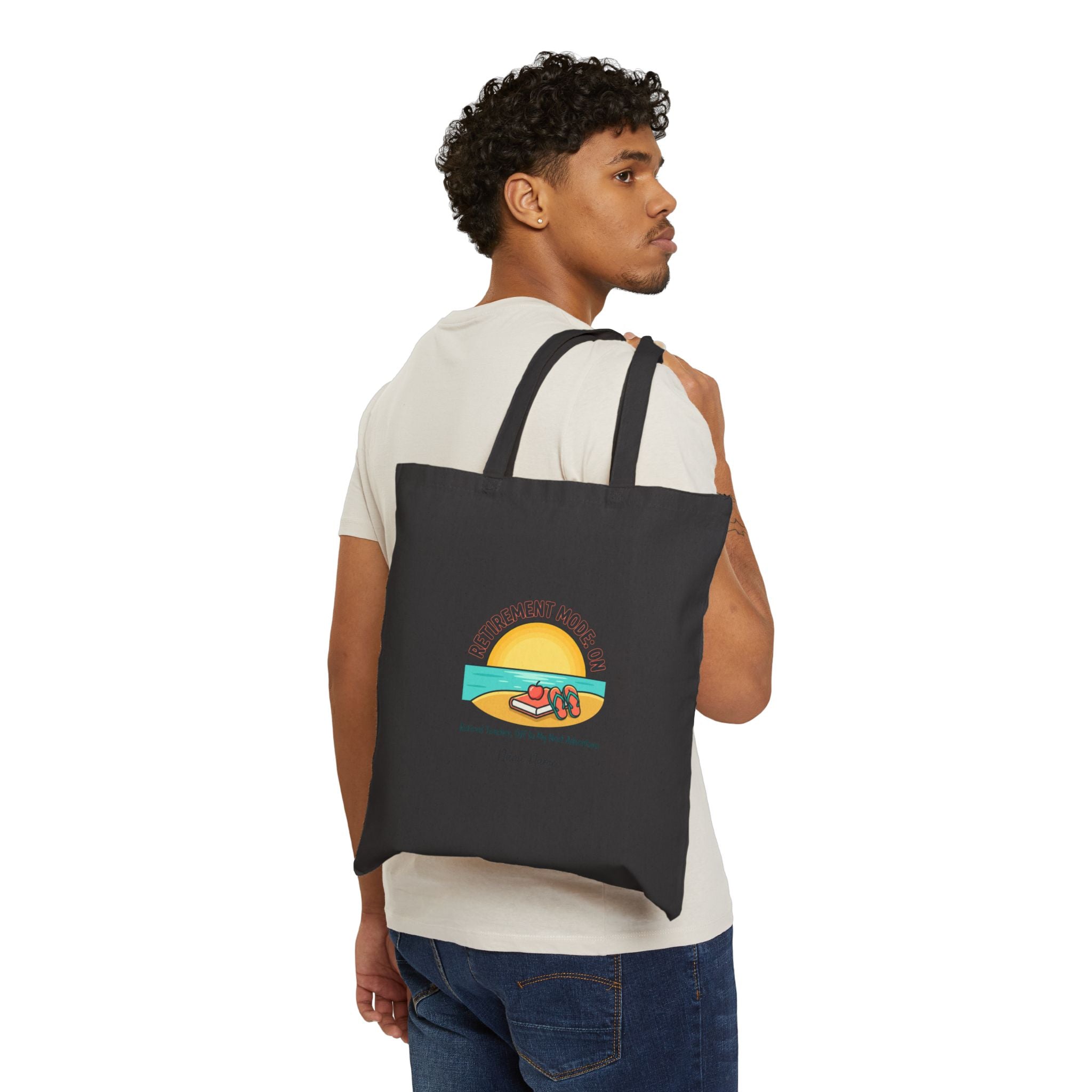 Retirement Mode On Tote | Canvas Beach Life, Personalized Name/Year
