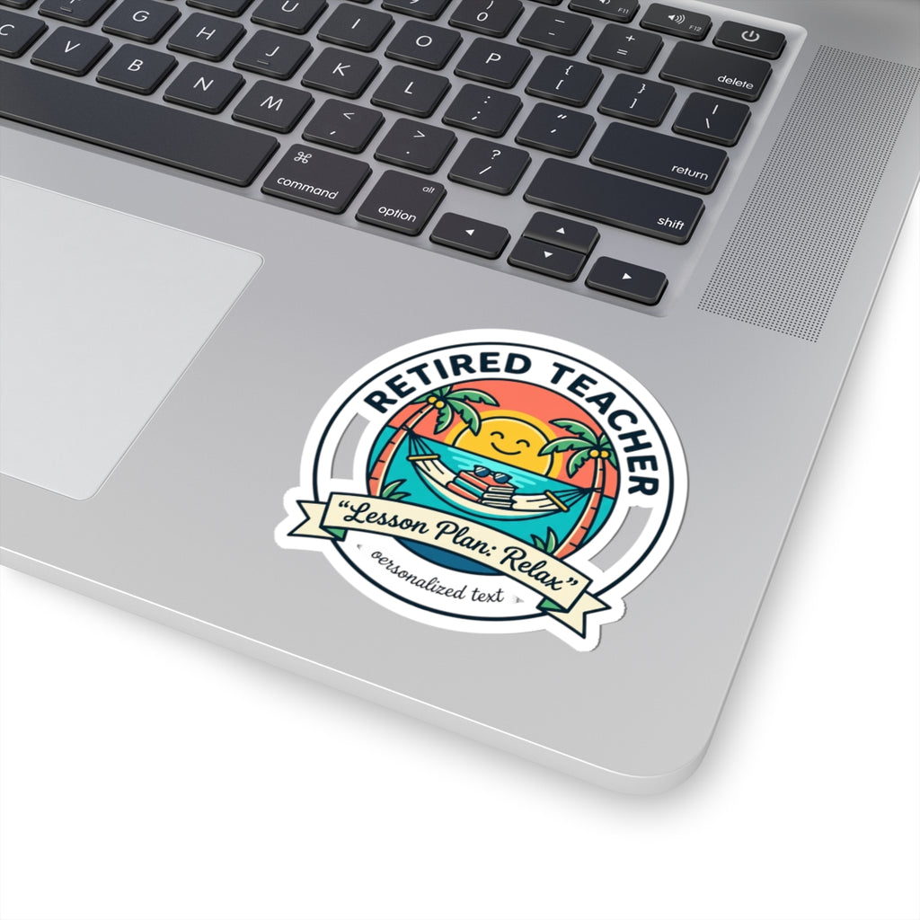Retired Teacher Sticker | Retirement, Beach Life, Personalized Year
