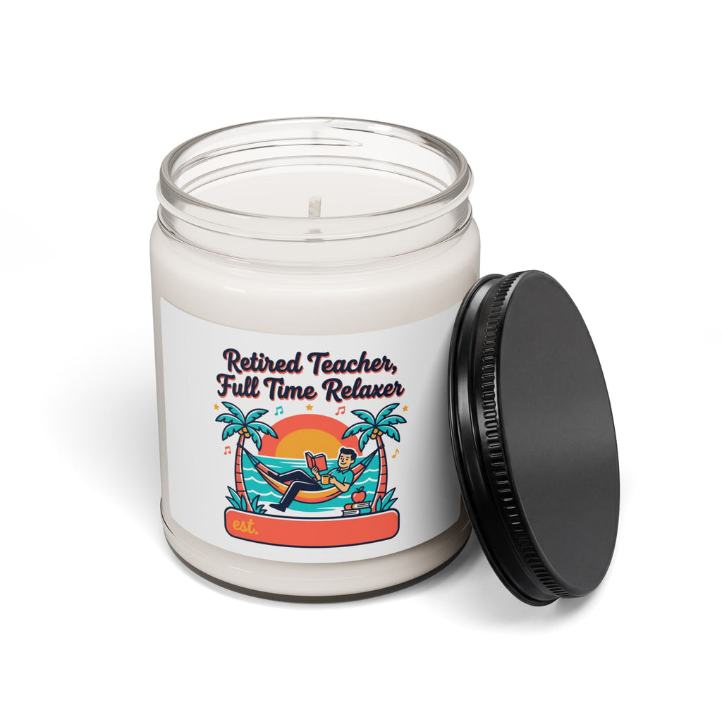 Retired Teacher Full Time Relaxer Candle | Retirement, Beach Life Soy Candle